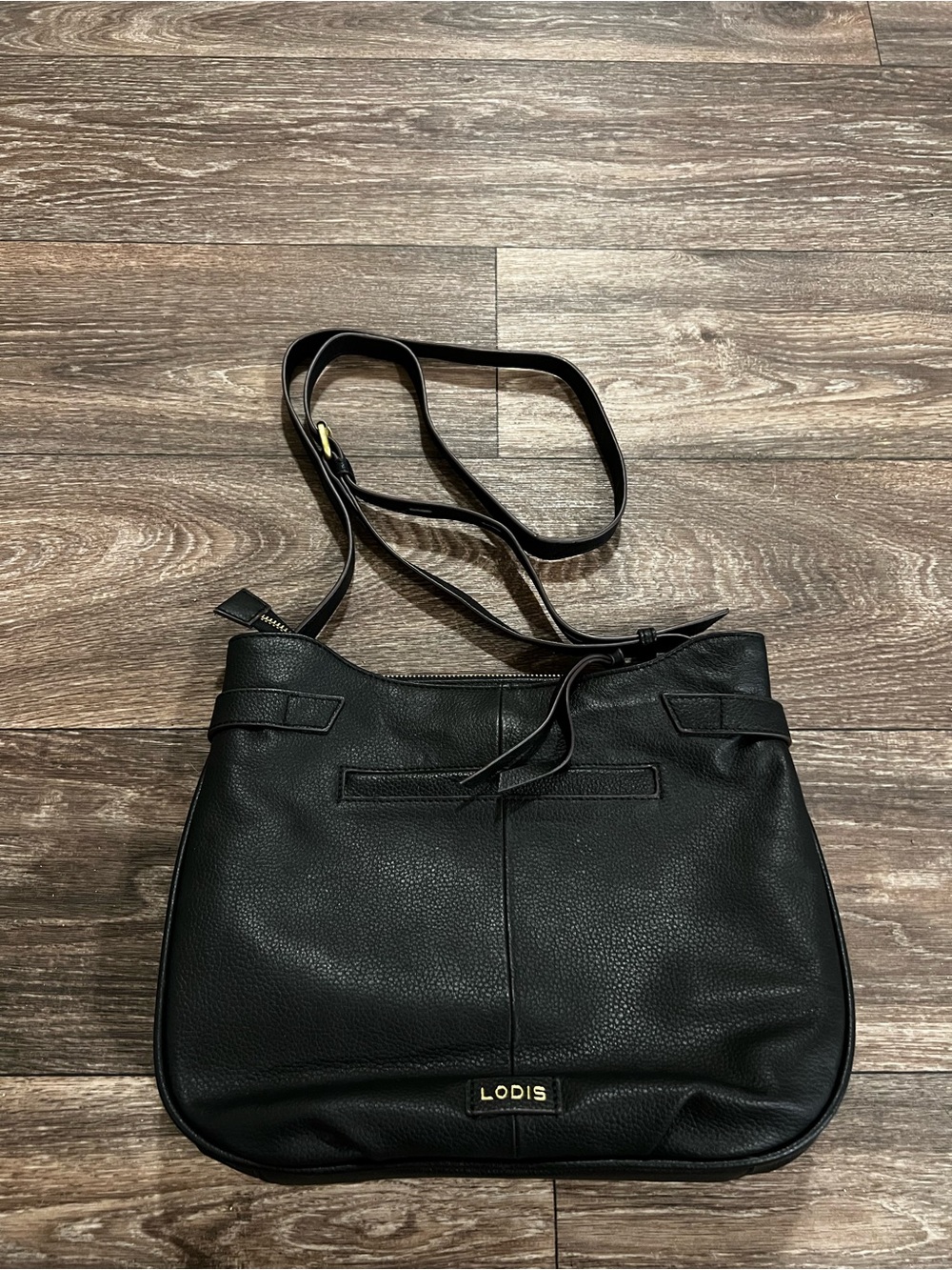 LODIS 1965 Solange Black Leather Crossbody Bag RARE